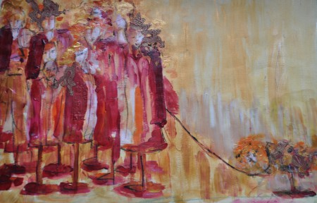  [Acryl / gemengde techniek op papier] (0,50m x 0,70m) (niet meer in mijn bezit)